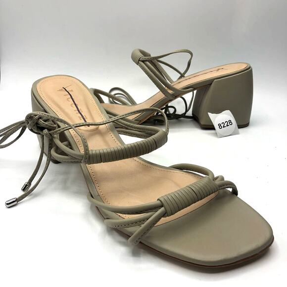Free People X Vicenza Love Struck Square Toe Wrap Heels Olive US 11 - Picture 8 of 8
